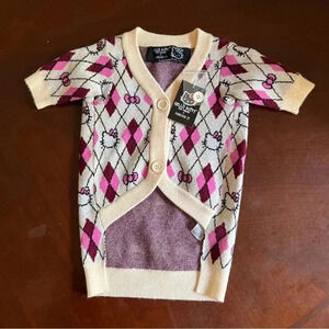 NEW SANRIO X FOREVER 21 Hello Kitty & Friends Argyle Pet Sweater M/L